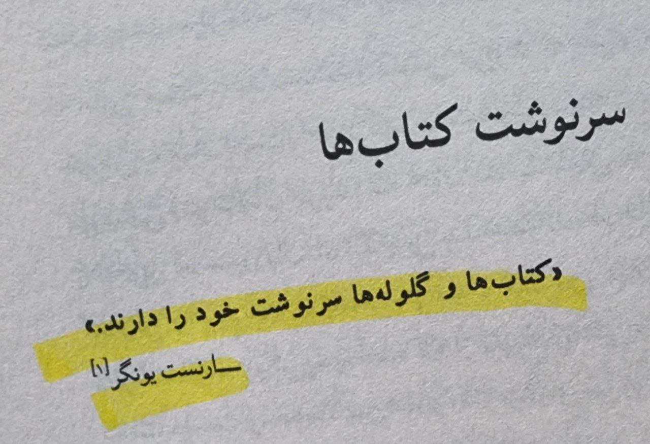 سرنوشت کتابها - کتابها و گلوله ها سرنوشت خود را دارند. ارنست یونگر